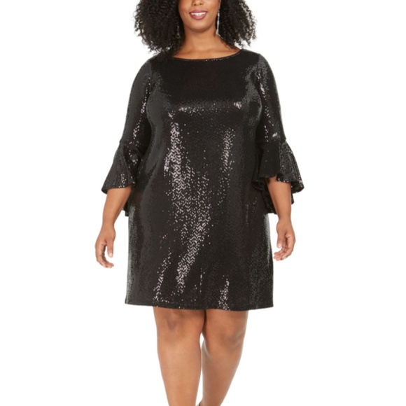 MSK Black Sequin Dress - Picture 1 of 3